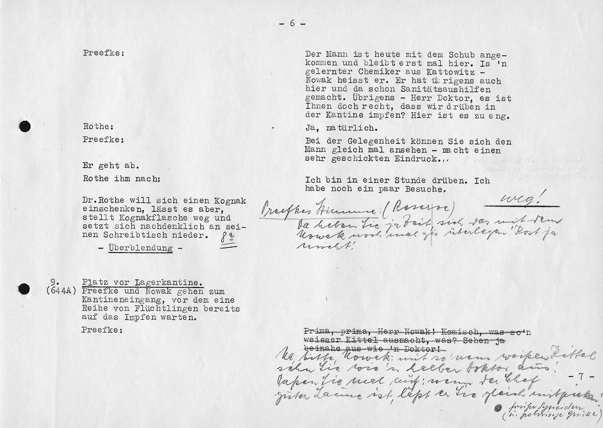 Peter Lorres Arbeitsdrehbuch zu DER VERLORENE Peter Lorres Arbeitsdrehbuch zu DER VERLORENE